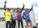Crossing the line on the top of Mt Wellington. "This kid could win the Tour de France one day"